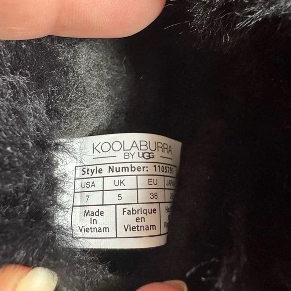 Koolaburra Black Fur-Lined Footwear - Picture 5 of 7